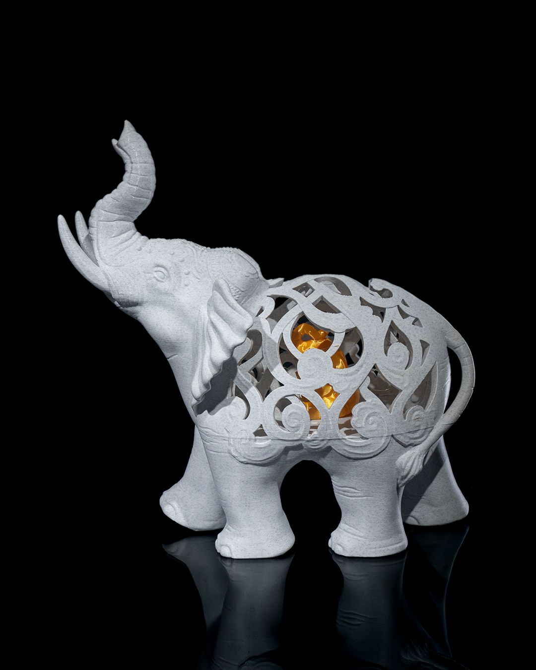 Elephant Statue with Baby Elephant(s) Inside, 1-4 Babies, Perfect for Mother's Day Gift