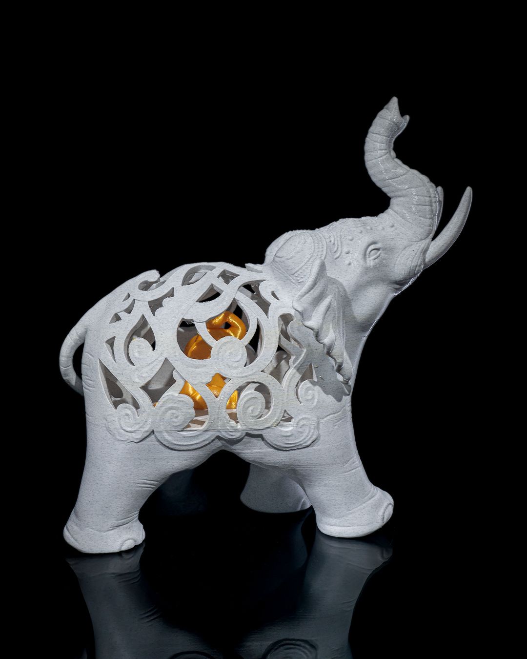 Elephant Statue with Baby Elephant(s) Inside, 1-4 Babies, Perfect for Mother's Day Gift